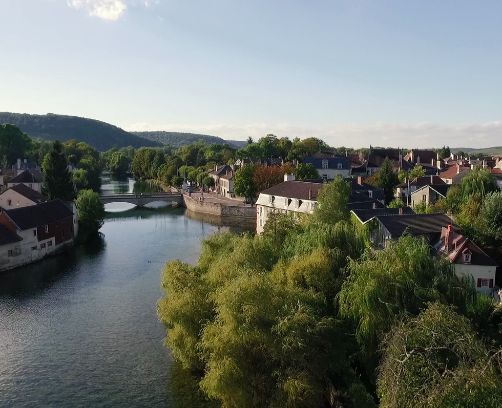 Vue aérienne de Bar-sur-Aube